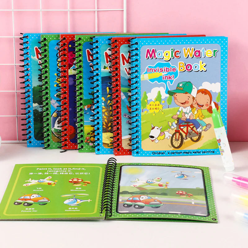 Carte de colorat Magică cu apă (2+1 Gratis)