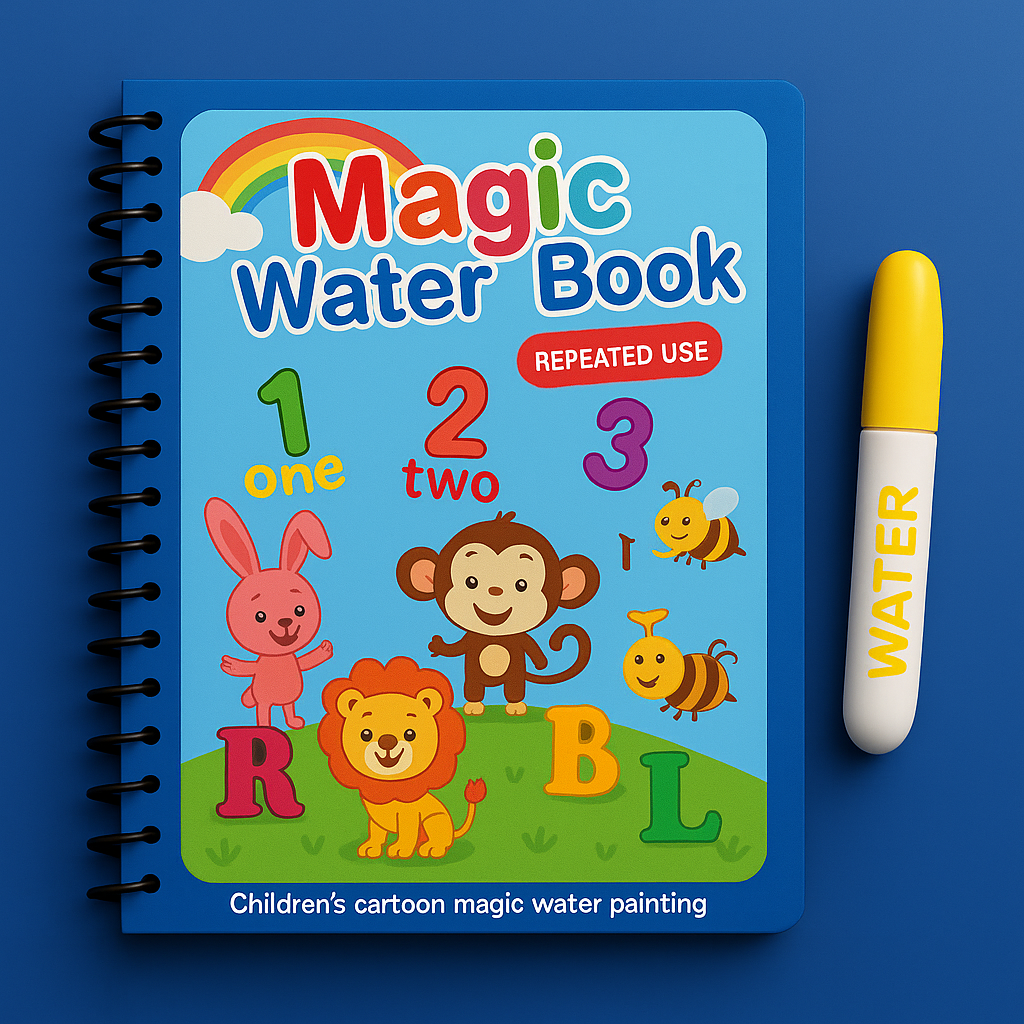 Carte de colorat Magică cu apă (2+1 Gratis)