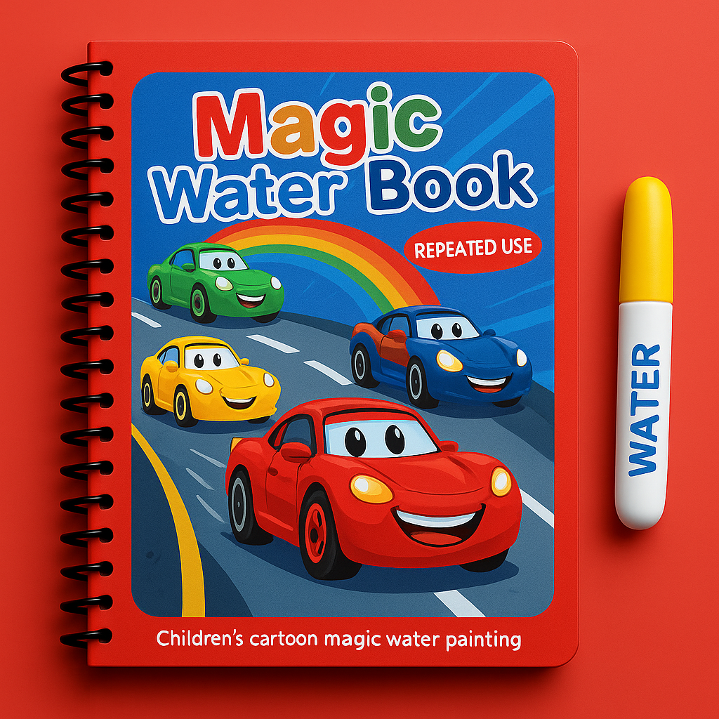 Carte de colorat Magică cu apă (2+1 Gratis)