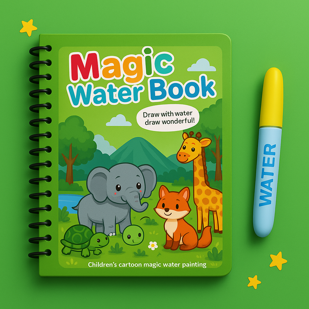 Carte de colorat Magică cu apă (2+1 Gratis)