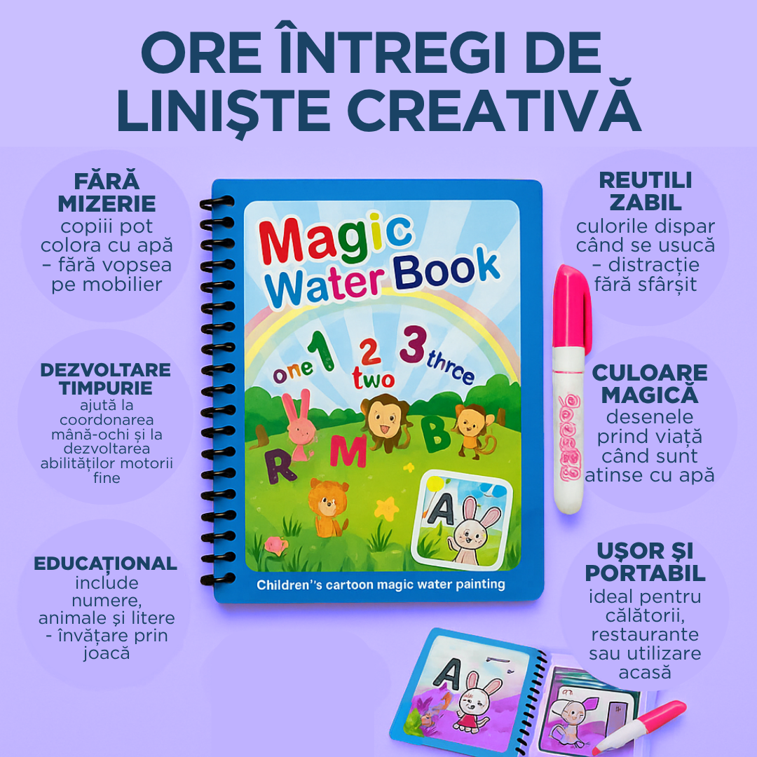 Carte de colorat Magică cu apă