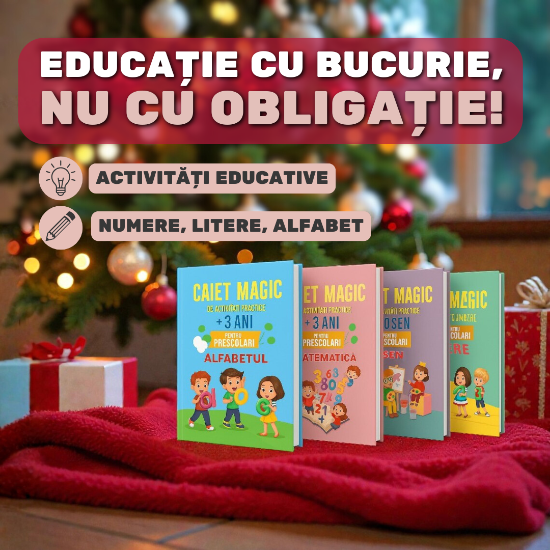 Set Caiete de Lucru cu Alfabet, Numere, Matematică, Desen