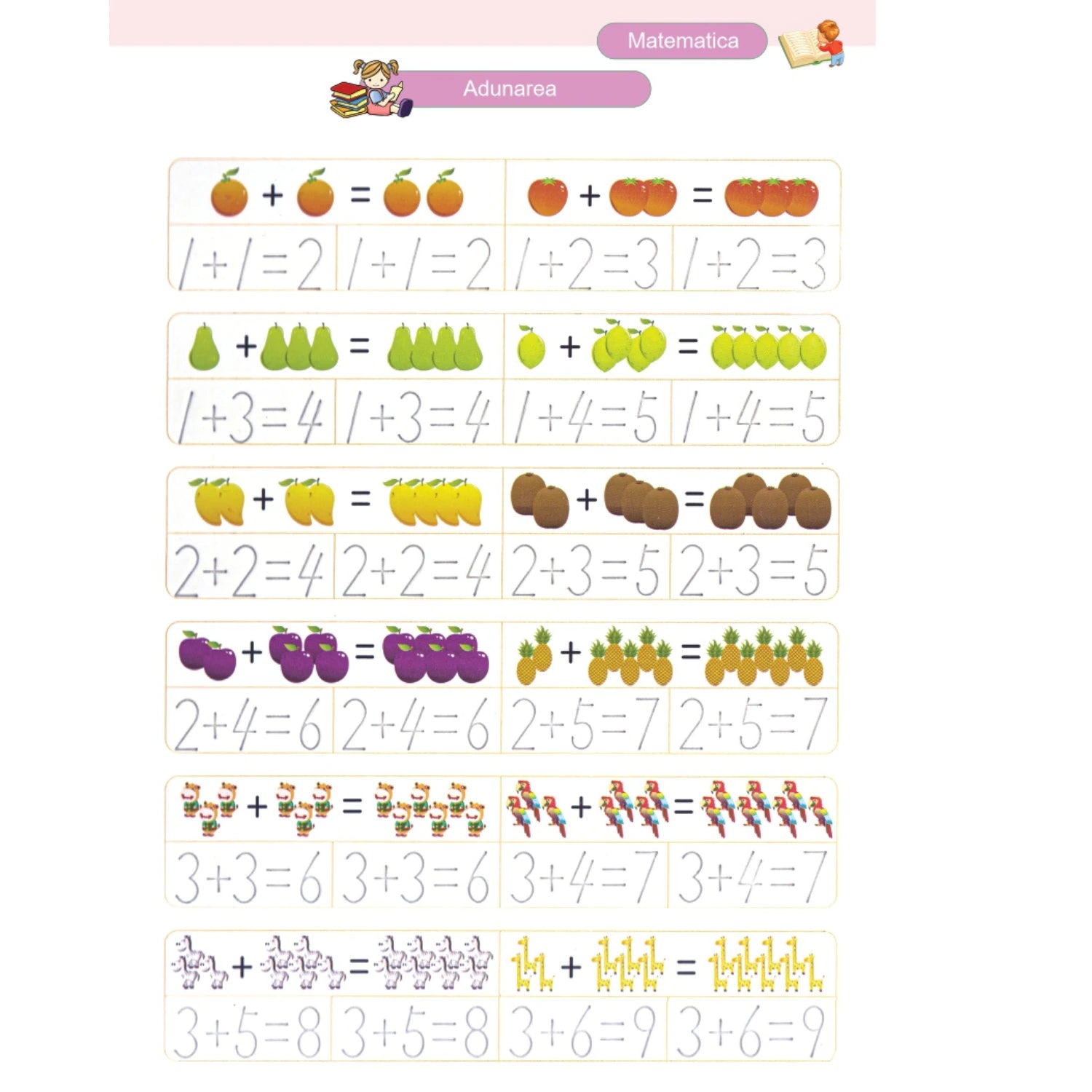 Set Caiete de Lucru cu Alfabet, Numere, Matematică, Desen