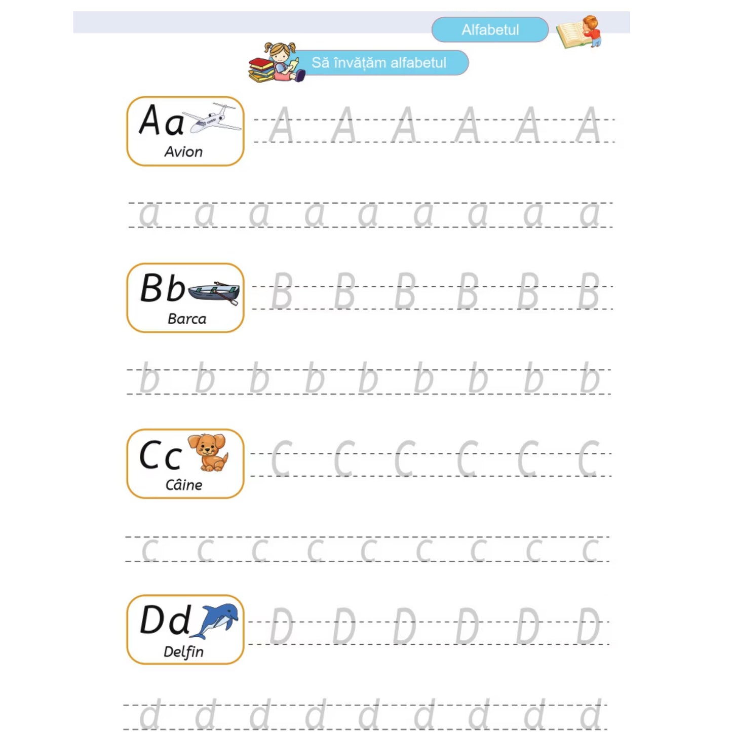 Set Caiete de Lucru cu Alfabet, Numere, Matematică, Desen